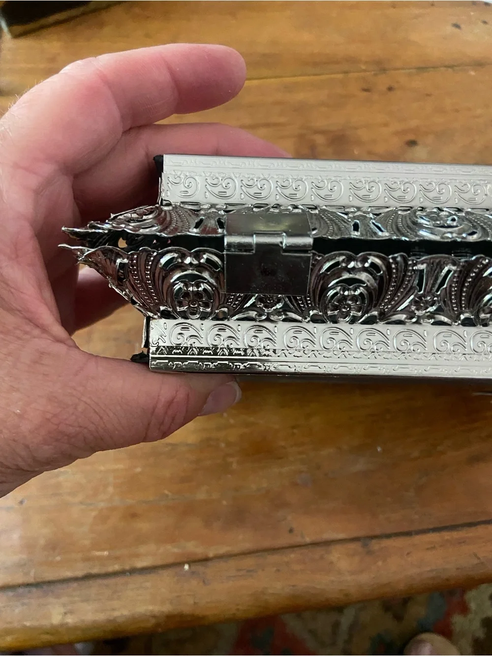 Vintage Silver Plated 25th Anniversary Decorative Double Picture Frame